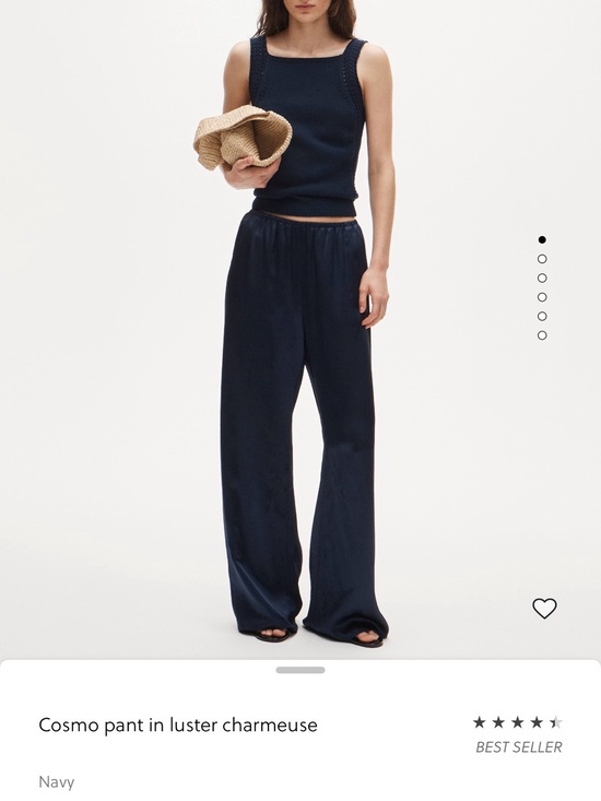 J. Crew Pants - J. Crew Navy Wide-Leg Satin Pants